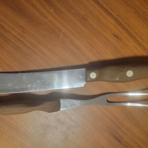 Cutco Stainless Steel Knife with Brown Handle